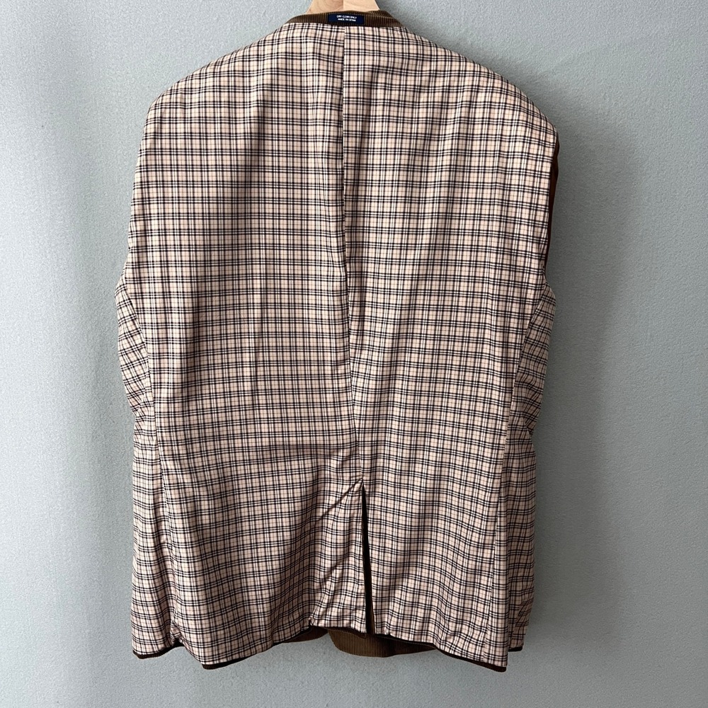 Saddlebred Corduroy Blazer Men 50R Brown Vintage Academic Professional - Picture 8 of 15